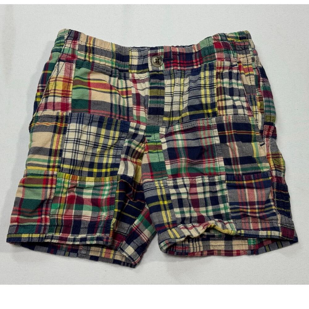 Polo Ralph Lauren Kids Madras Patchwork Plaid Classic Fit Shorts Size 3
